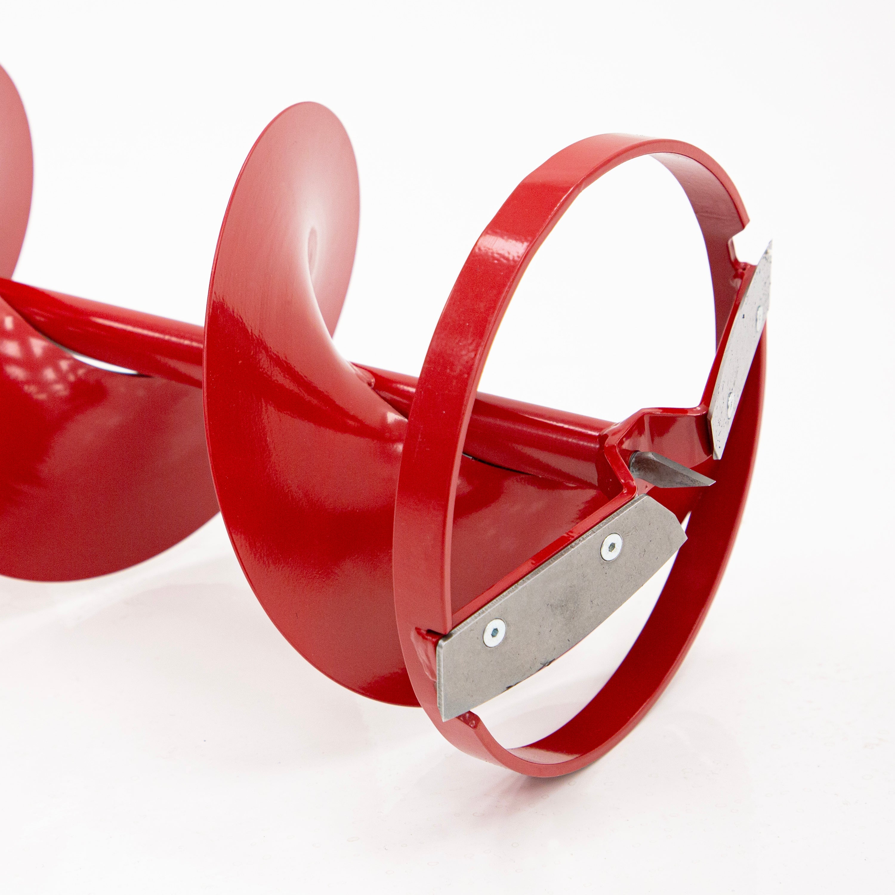 Reverse toggle switch on Eskimo E40 10-inch auger for flushing slush down freshly drilled holes