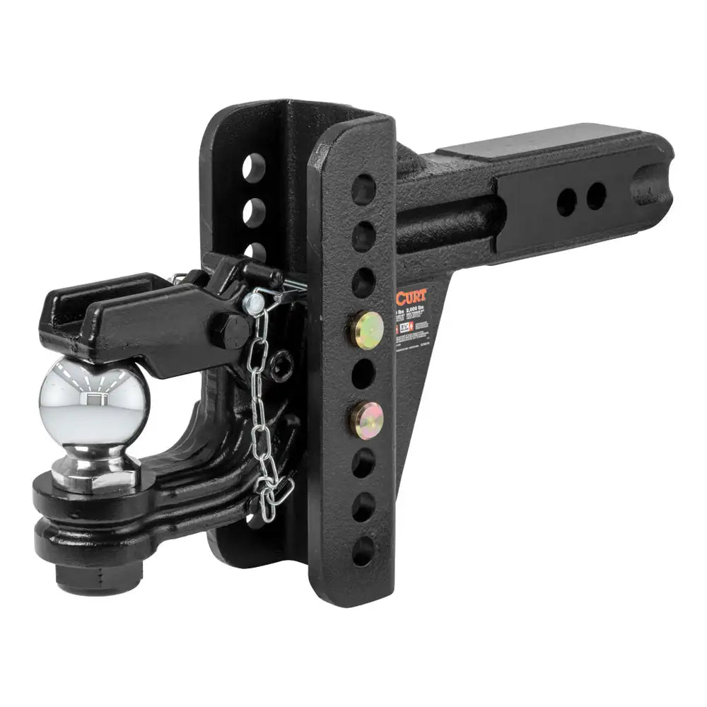 A versatile hitch ball mount with an adjustable shank for various towing applications.