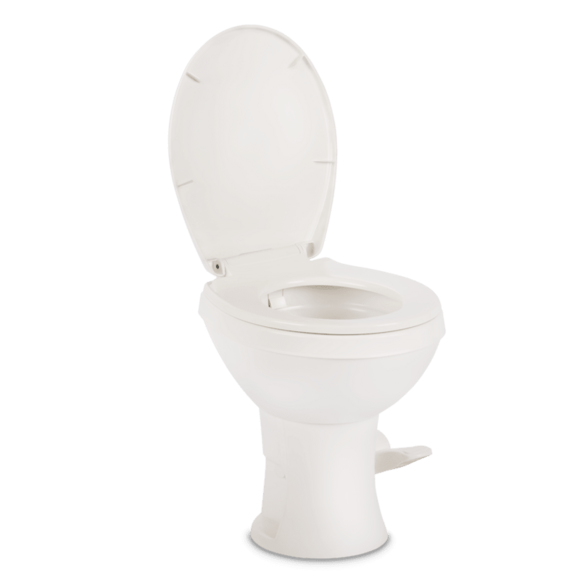 Dometic Essential 400 compact RV toilet with gravity spray flush system