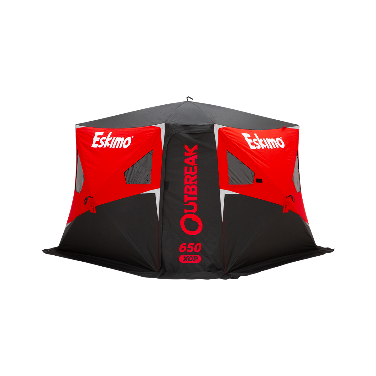 Eskimo Outbreak 650XDP Ice Fishing Shelter – Six-sided insulated hub tent with 94 sq ft fishable area, fits 5 to 7 anglers comfortably