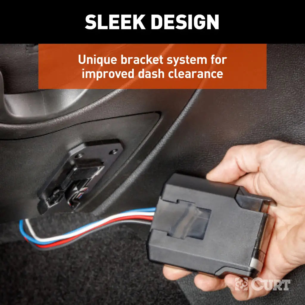 Dash-mounted brake controller with day-night brightness settings