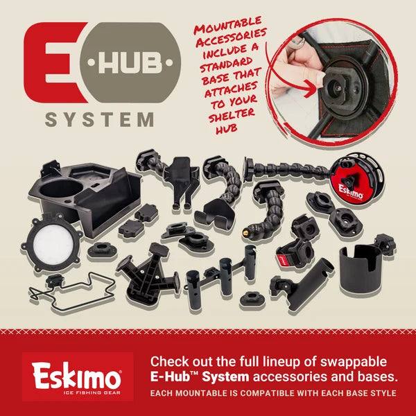 Eskimo E-Hub Waste Bag Holder compatible with alternative E-Hub mounting base styles