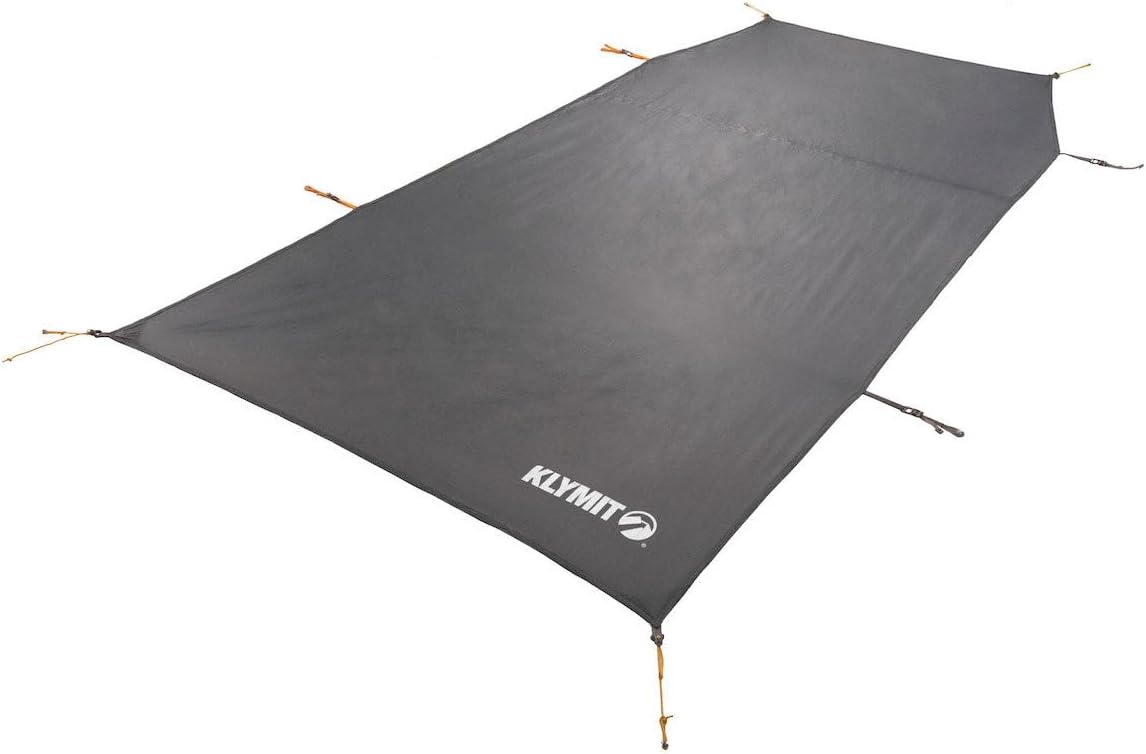 Gray Klymit tent on a white background