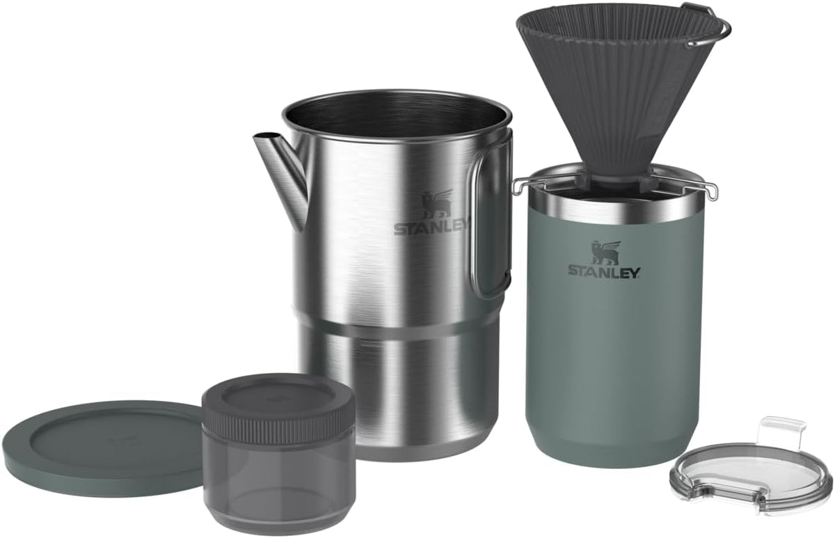 Stanley Pour Over Set with folding kettle handle for compact storage
