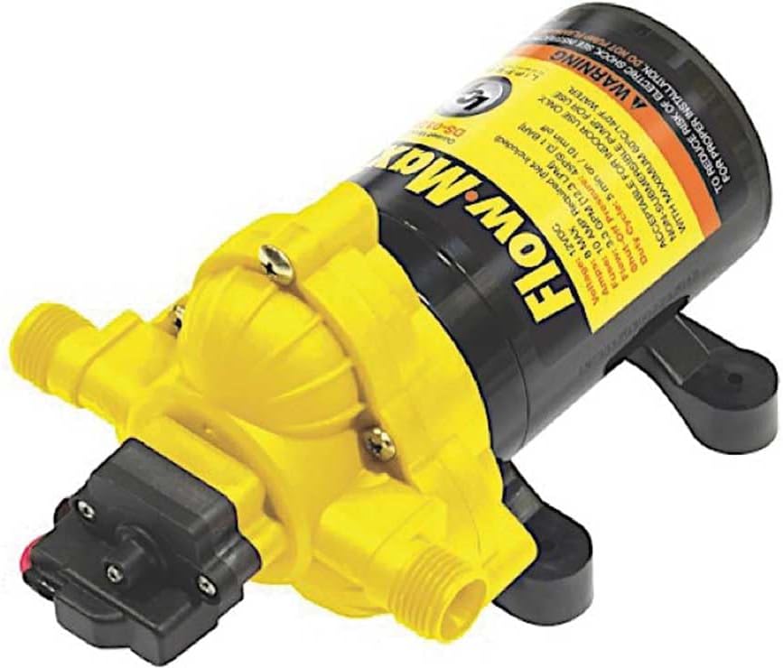 115V self-priming RV water pump with check valve and thermal breaker