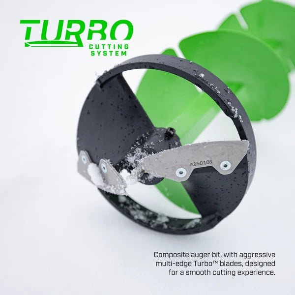 ION Alpha Pro Turbo ice auger bit with stainless steel cutting blades
