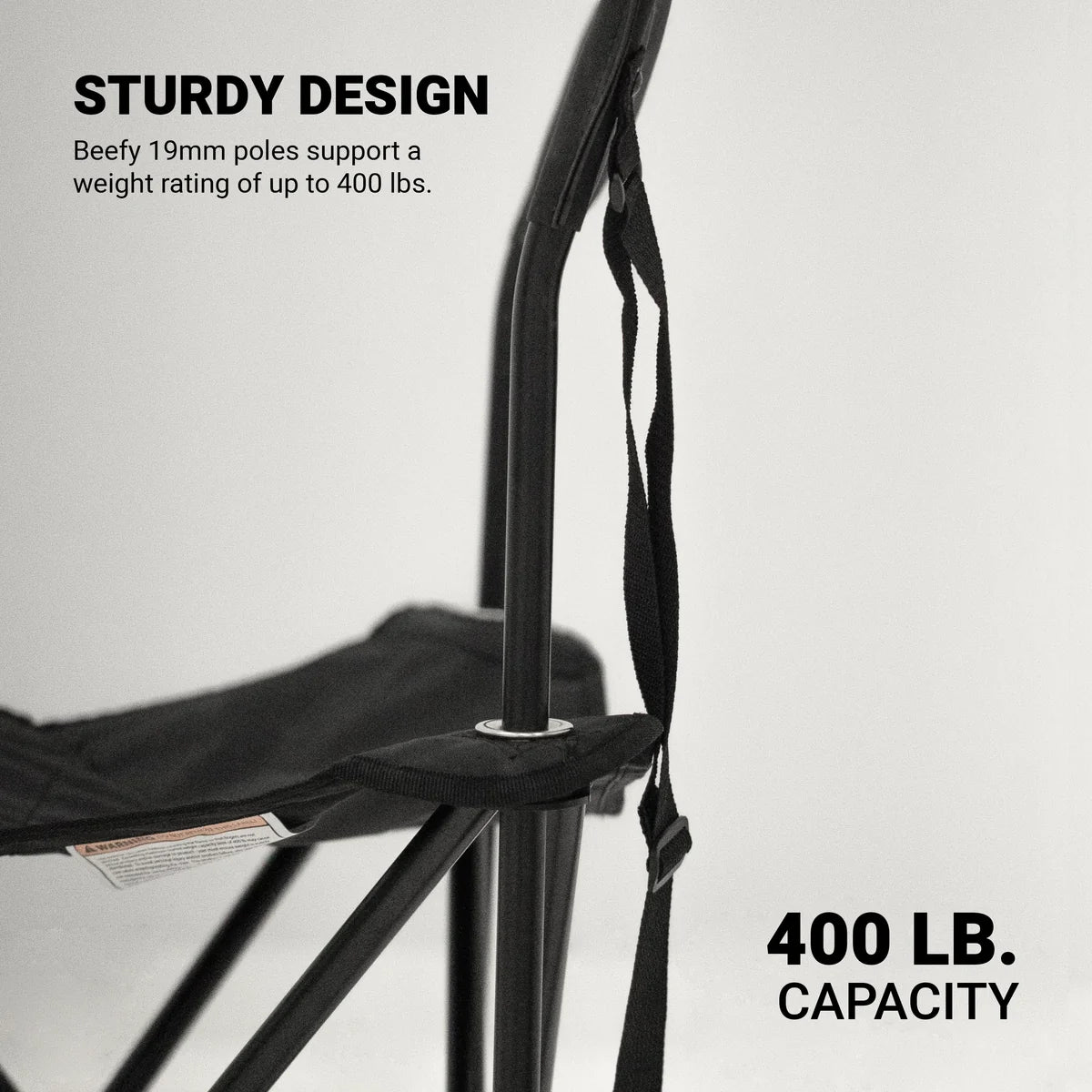Eskimo Aluminum Folding Chair with tripod design and carry strap