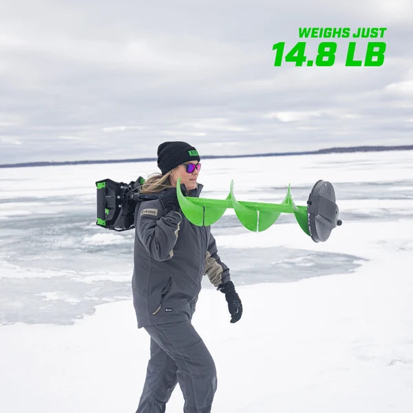 ION Alpha Pro 4A smart charger included with 10-inch electric ice auger