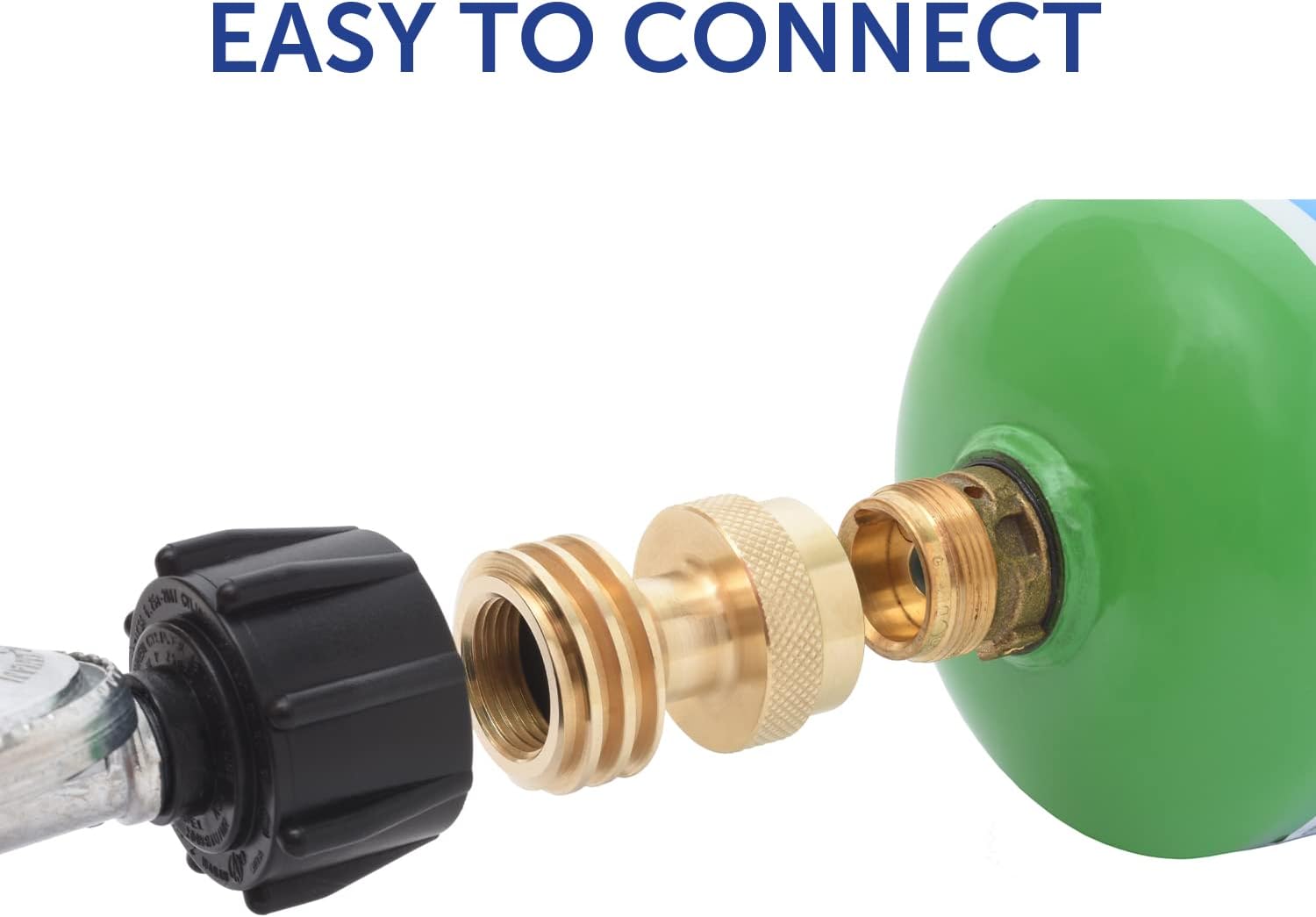 Three different types of garden nozzles with text 'EASY TO CONNECT' on a white background.