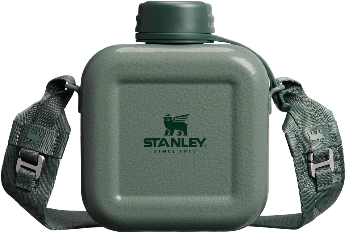 Next x Nature 25 oz recycled stainless steel canteen with adjustable strap