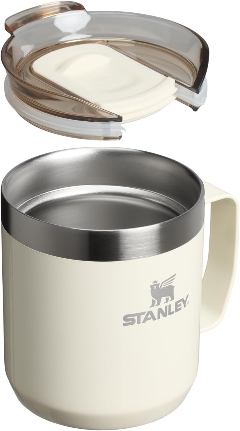 Recycled BPA-free stainless steel Stanley mug with drink-through splash-proof lid