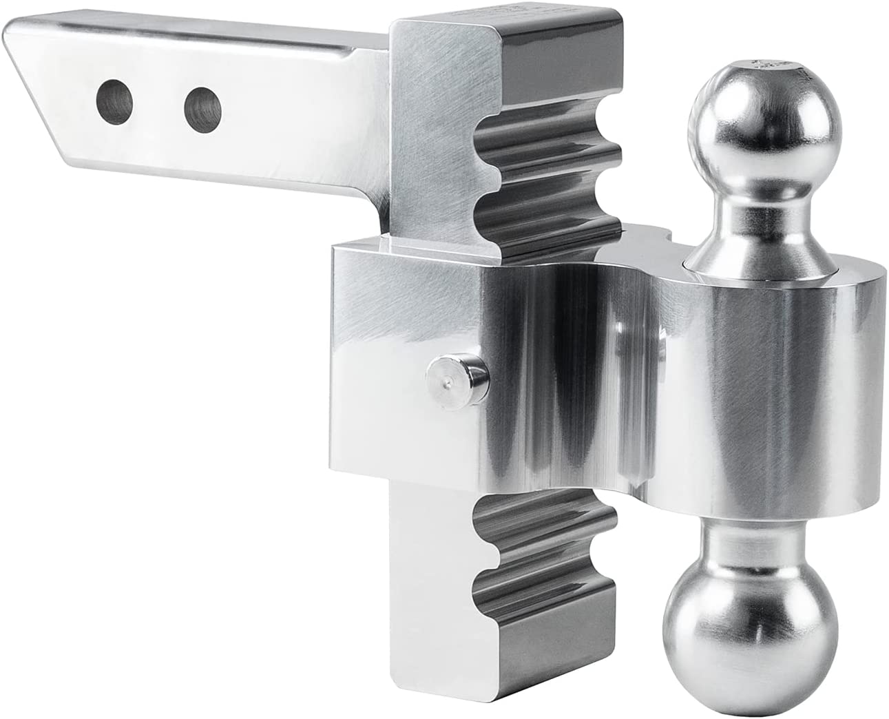 Adjustable Andersen Rapid Hitch for Trucks and SUVs – 4” Drop/Rise with Polished Aluminum Finish