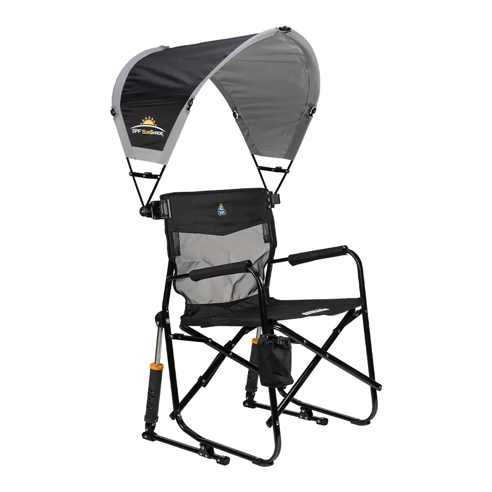 Collapsible chair sun canopy with carry bag