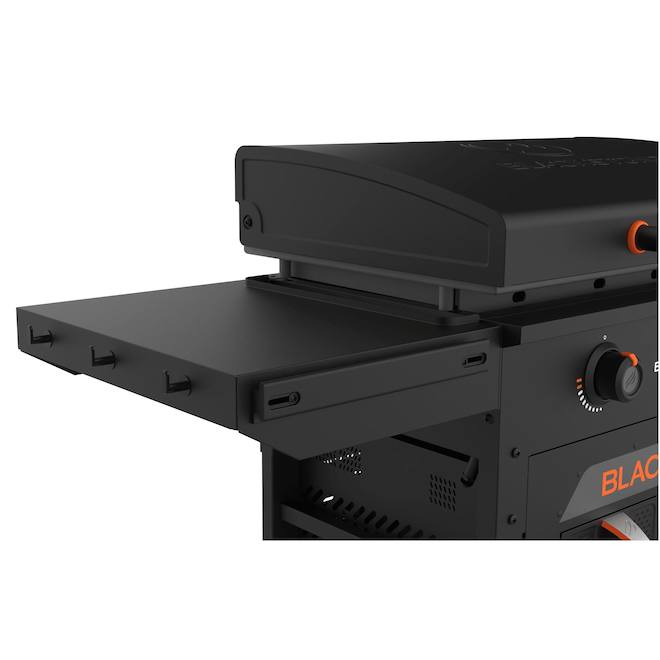 Blackstone propane griddle with air fryer and folding side shelves