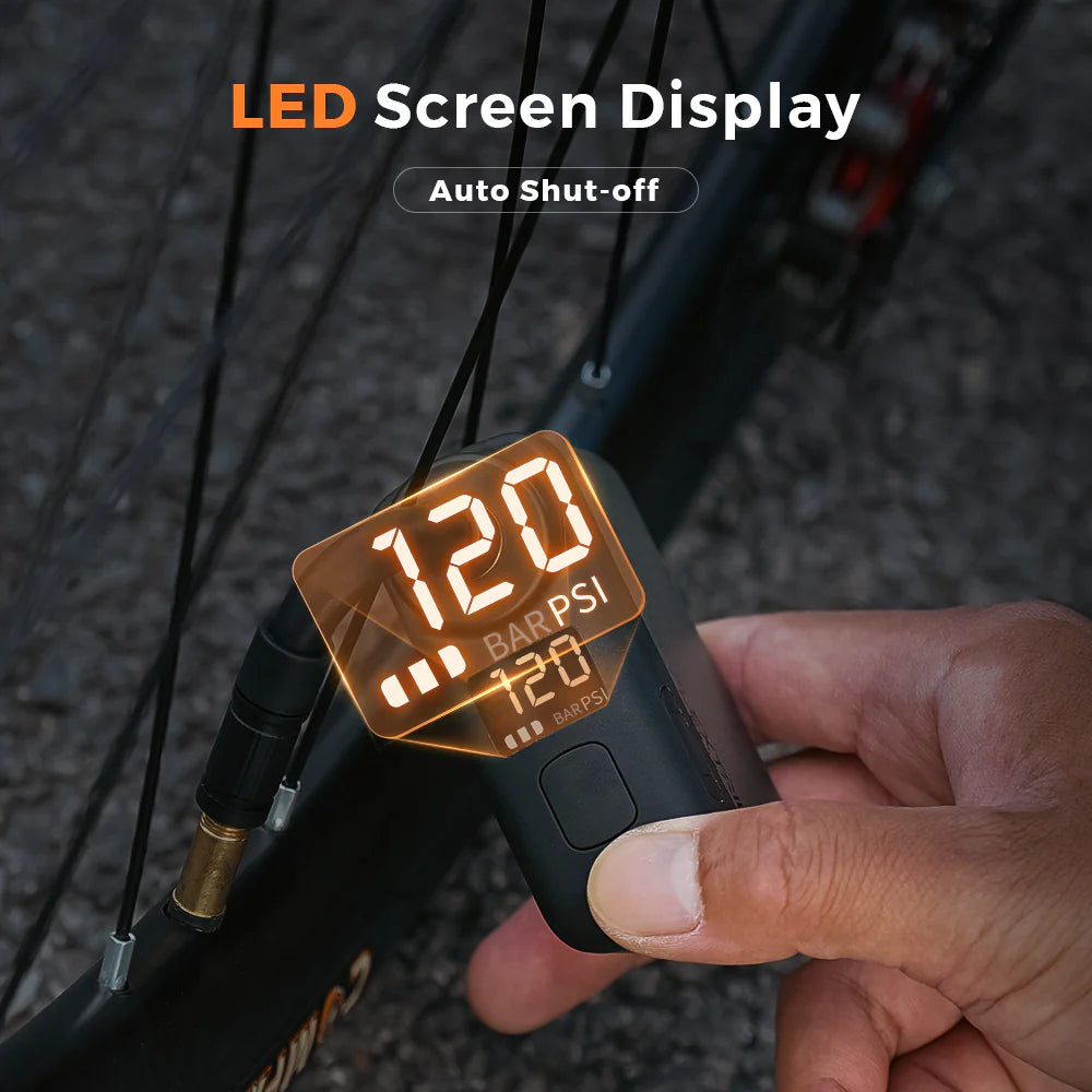 Portable air pump with Airvortech system for fast inflation