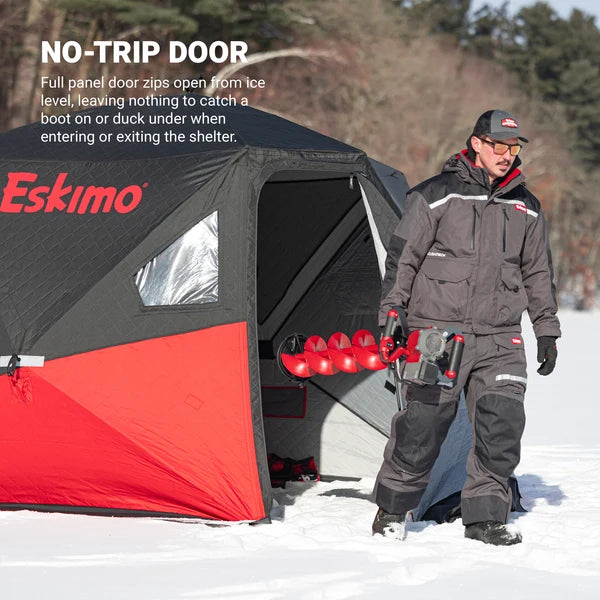 Eskimo FatFish 450i insulated ice fishing shelter with spacious gray interior