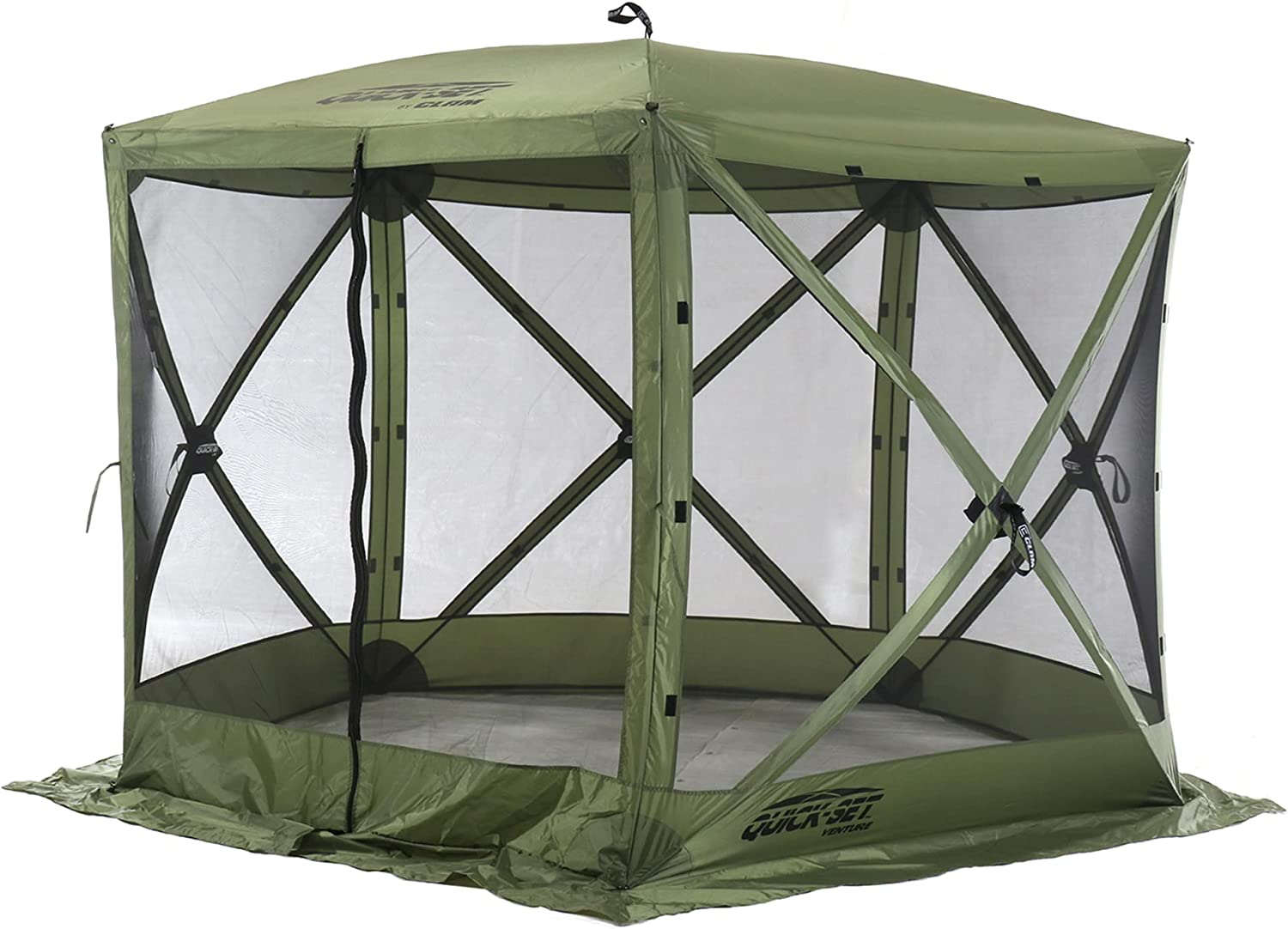 CLAM Quick-Set Venture 9 x 9 Foot Portable Pop-Up Outdoor Camping Gazebo Screen Tent