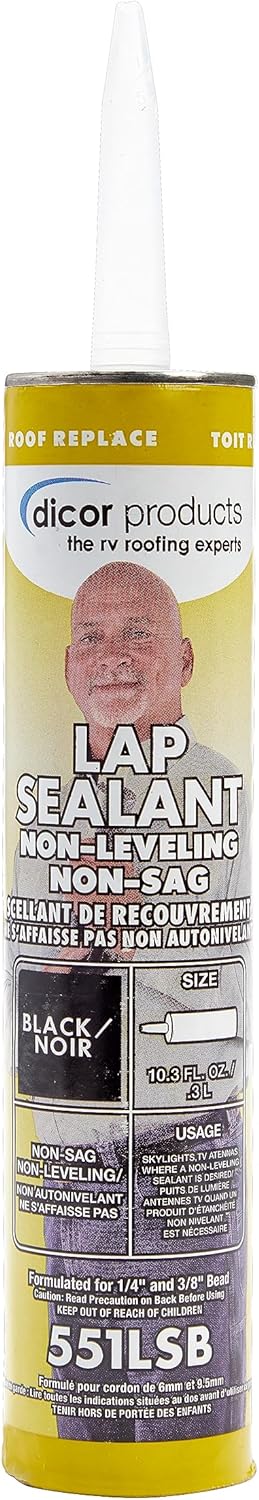 DICOR CORPORATION LAP SEALANT - BLACK 10.3 oz -551LSB-1