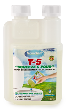 Valterra T5 squeeze and pour toilet chemical.