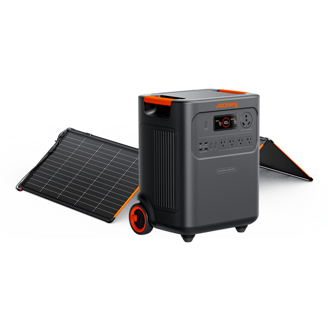 High-capacity 3584Wh battery generator with wheels and handle