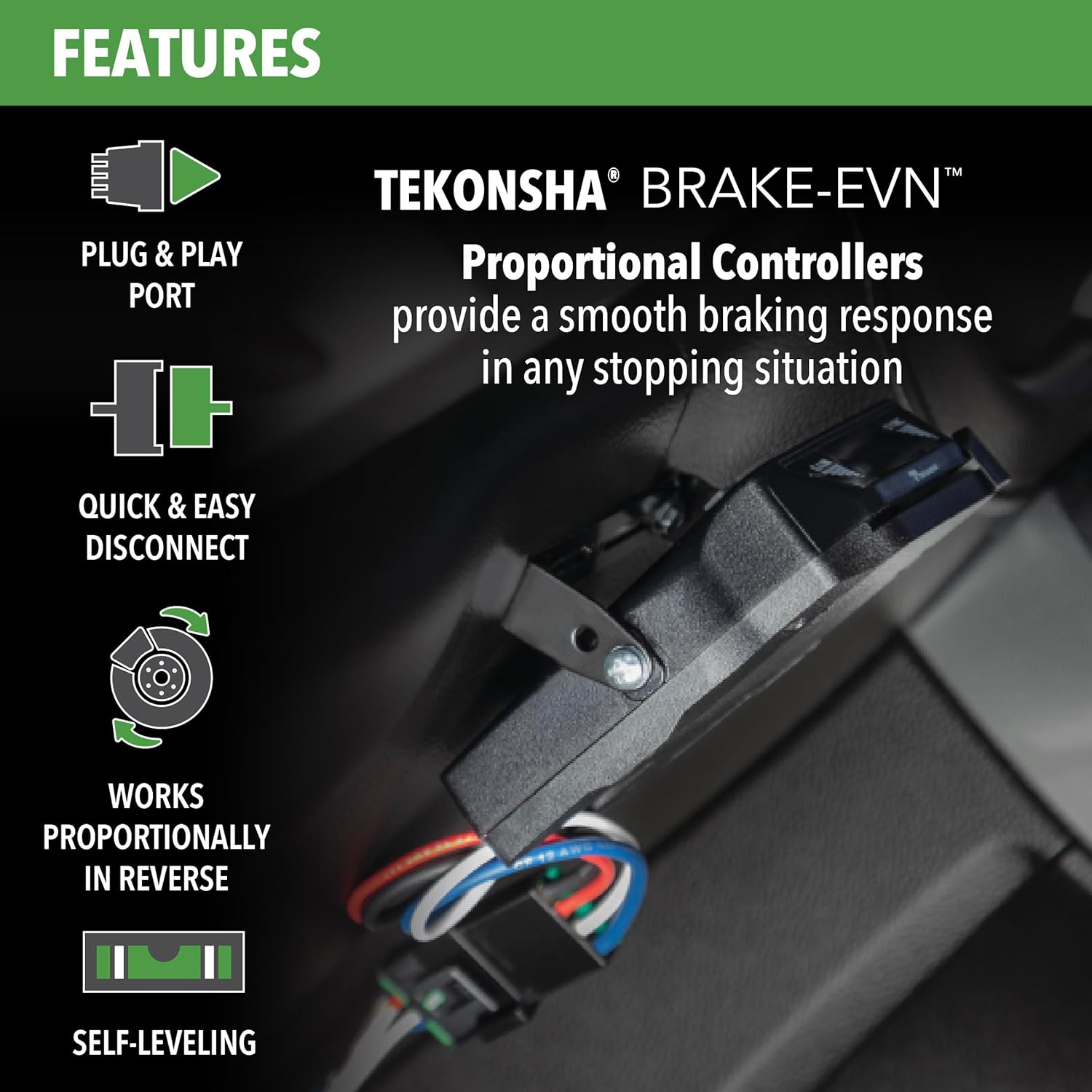Proportional trailer brake controller with internal inertia sensor