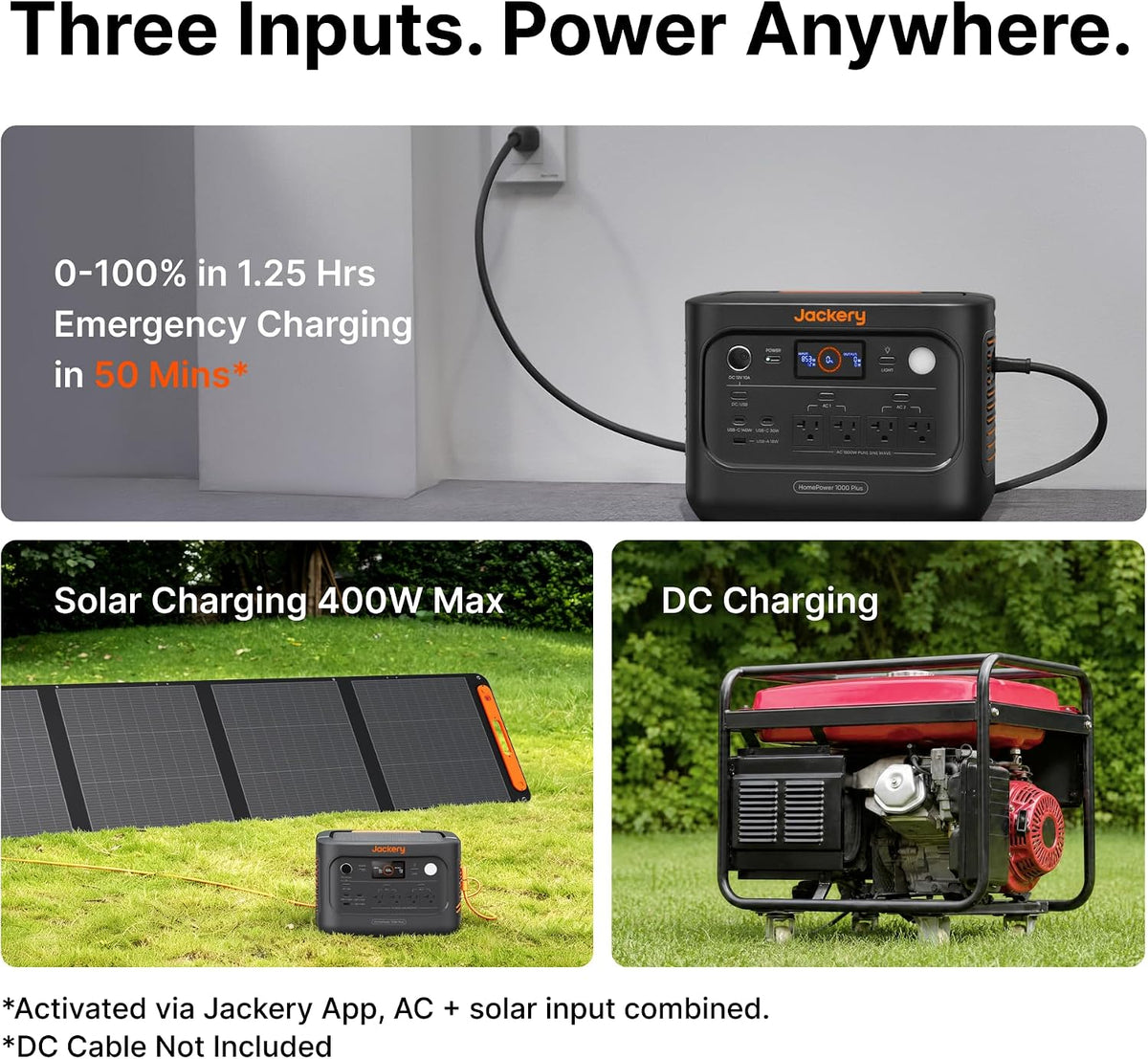 Jackery HomePower 1000 Plus v2 front view with LCD display