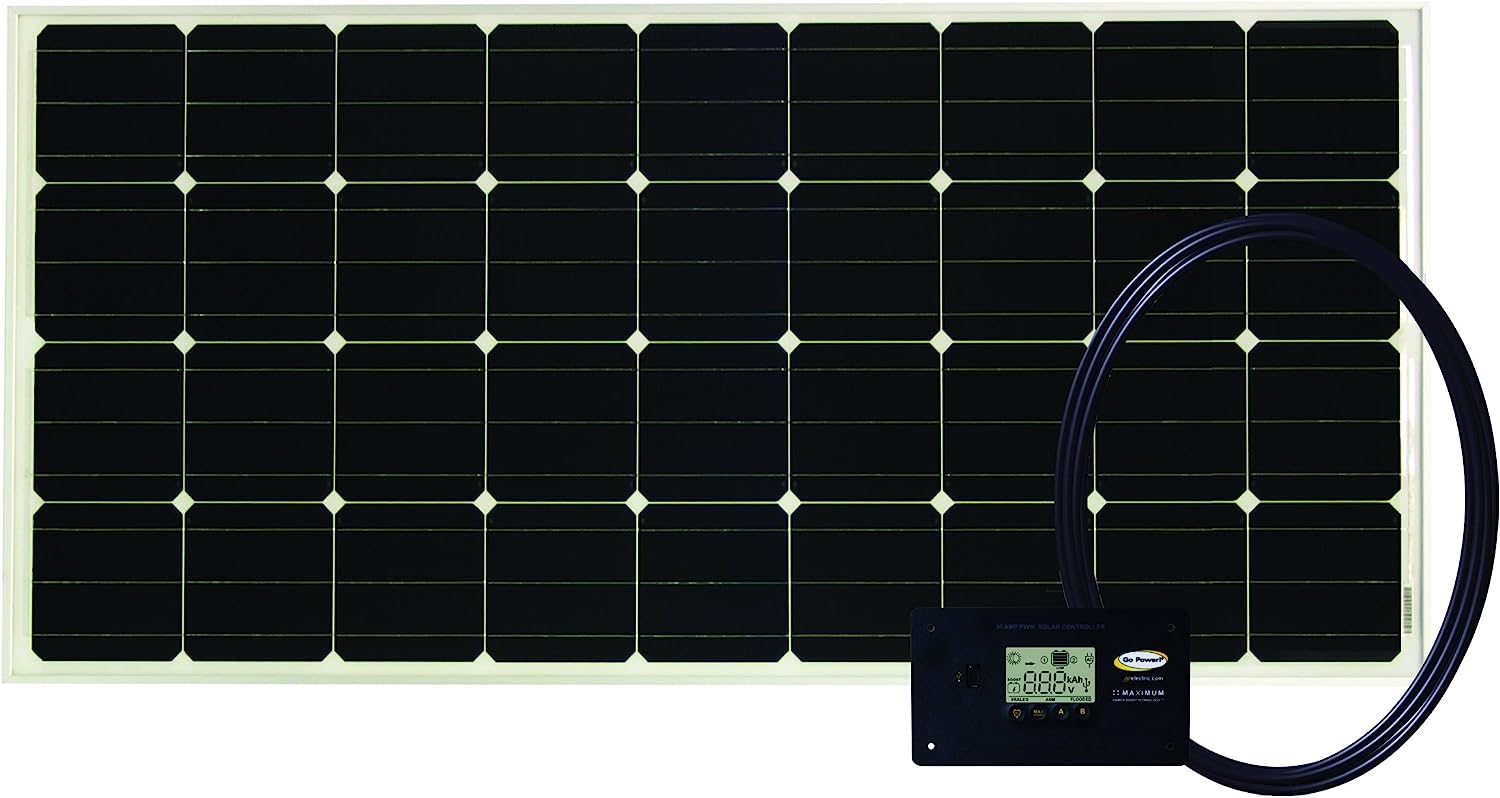 Go Power! Overlander 200-watt solar charging kit with 12-volt monocrystalline panel and 30-amp solar controller