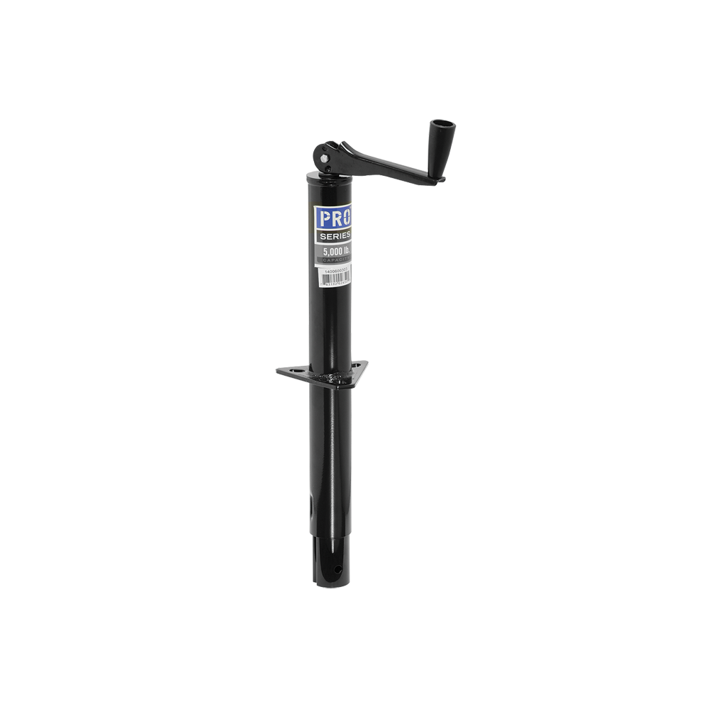 Black bicycle fork with a visible brand logo on a white background