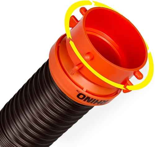 5 ft RhinoFLEX sewer hose extension kit with coupler and locking rings