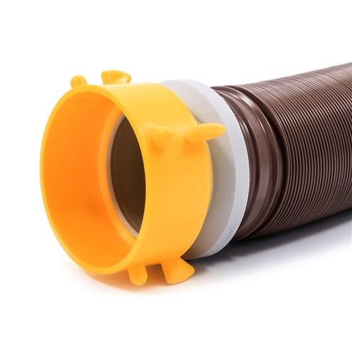 Non-restrictive RV sewer hose for faster, free-flow dumping