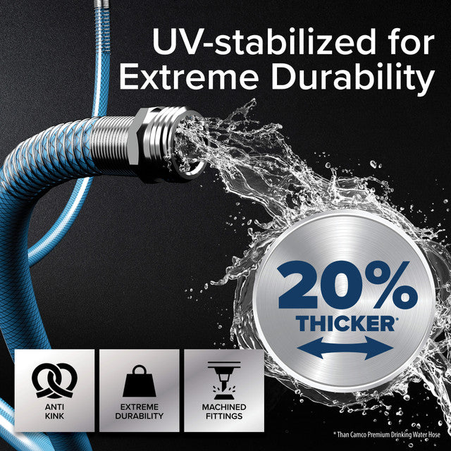 UV-stabilized hose designed for longevity in any weather.