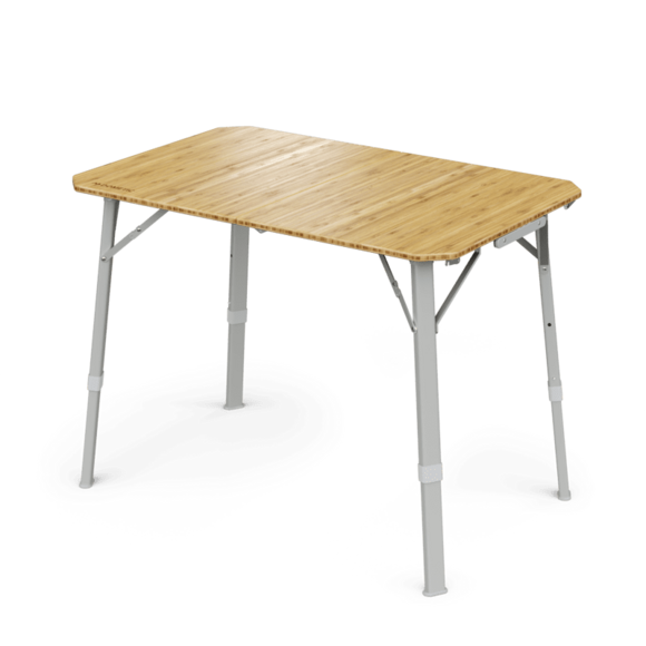 Close-up of the Dometic CMP T4 Table’s integrated carrying handle, emphasizing its portability.