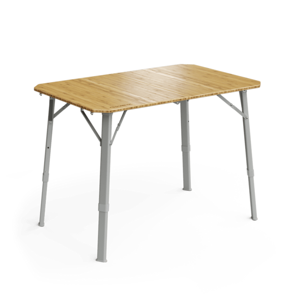 Dometic GO Compact Camp Table - Bamboo Table with Adjustable Height