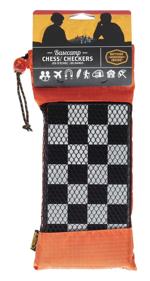 Compact magnetic chess and checkers set for road trips and flights