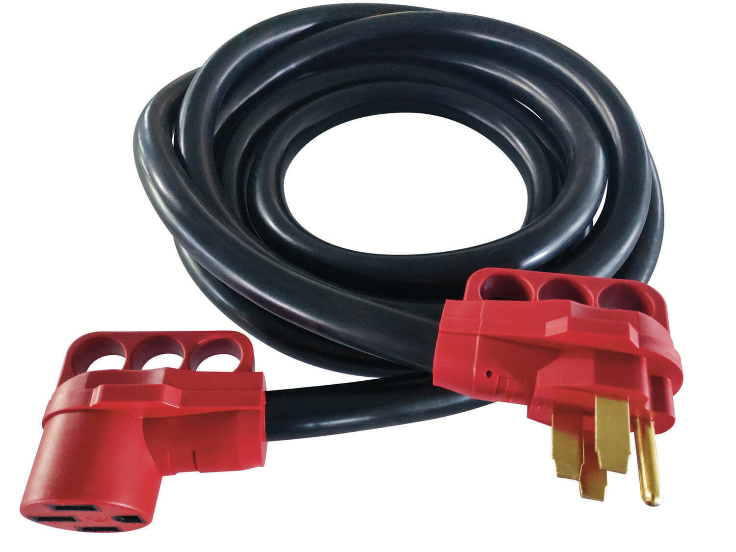 50 Amp RV Extension Cord - 25-Foot Power Extension with Finger Grip Male End