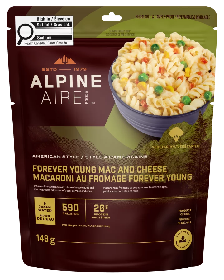 AlpineAire Forever Young Mac & Cheese Freeze-Dried Camping Meal