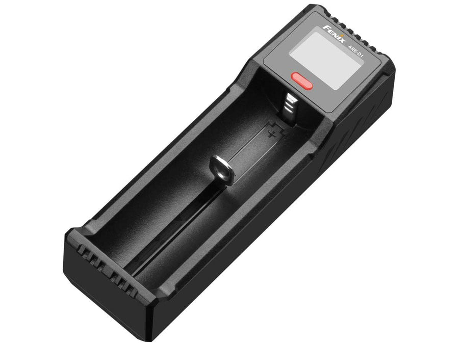 Fenix ARE-D1 single bay smart battery charger with LCD screen