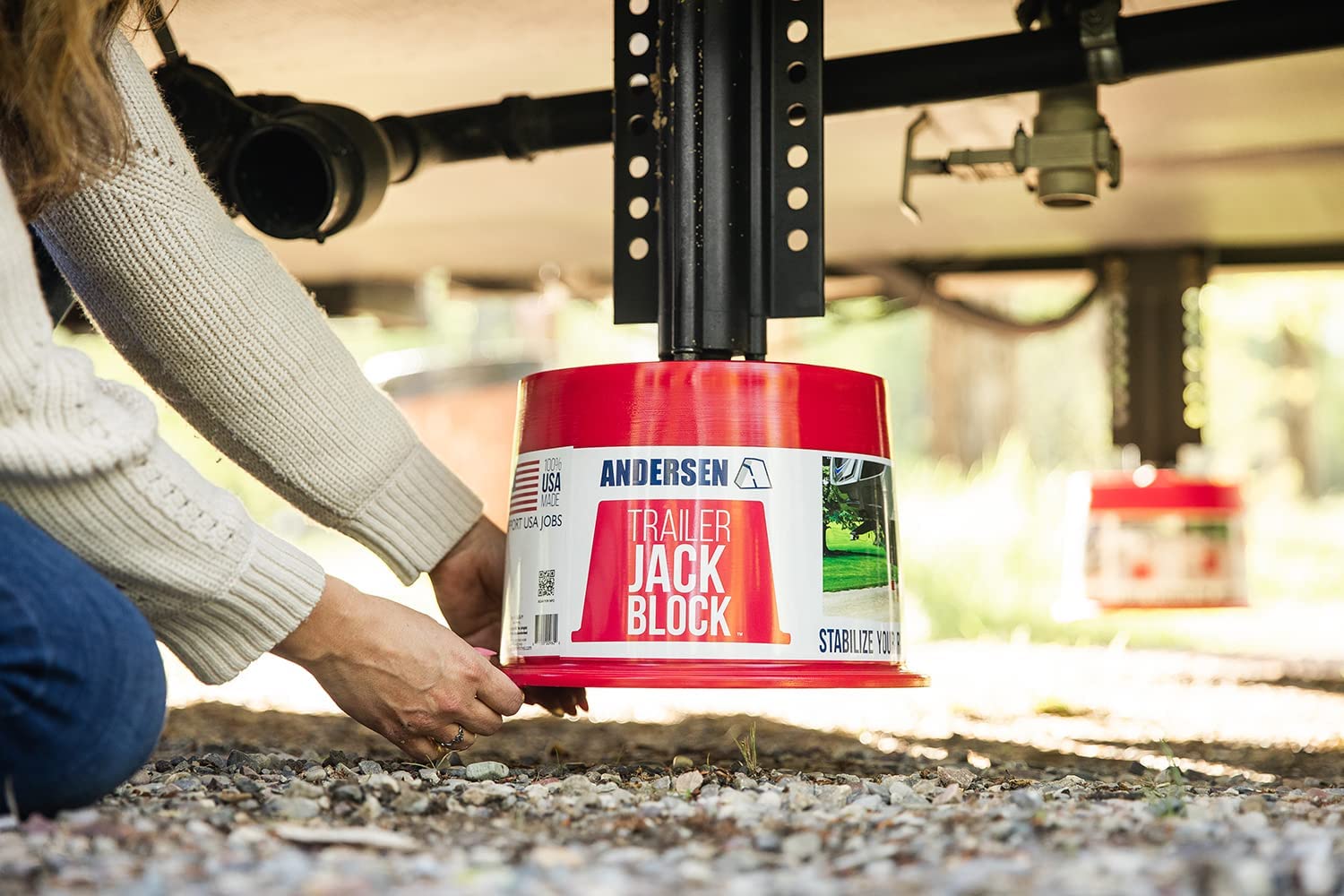 Andersen HITCHES- 1-Pack Trailer Jack Block w/Magnets (AND3608)