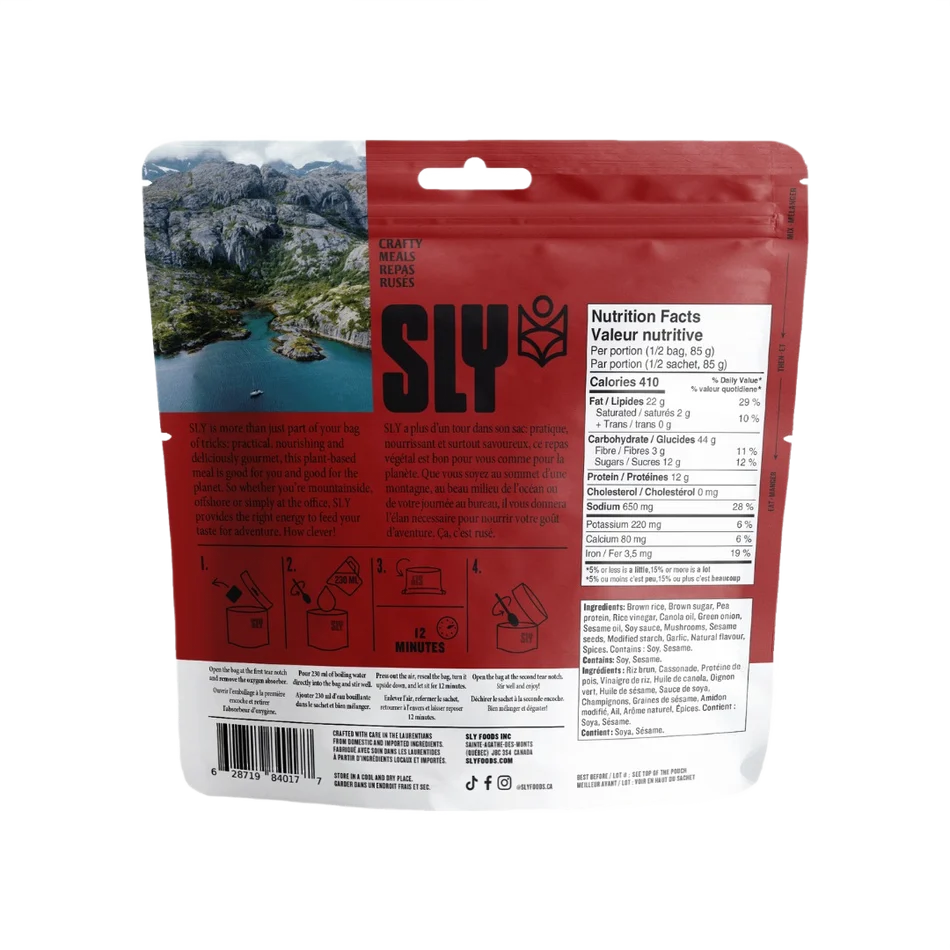 SLY Foods General Tso's high-energy outdoor meal