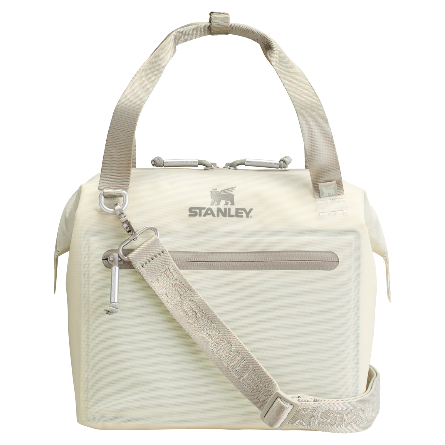Stanley Julienne Mini Cooler showing hinge-top zip opening for easy access