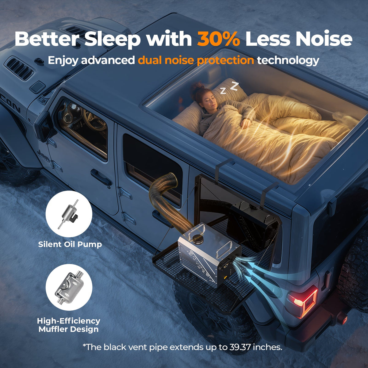 BougeRV diesel heater for winter camping and overlanding setups