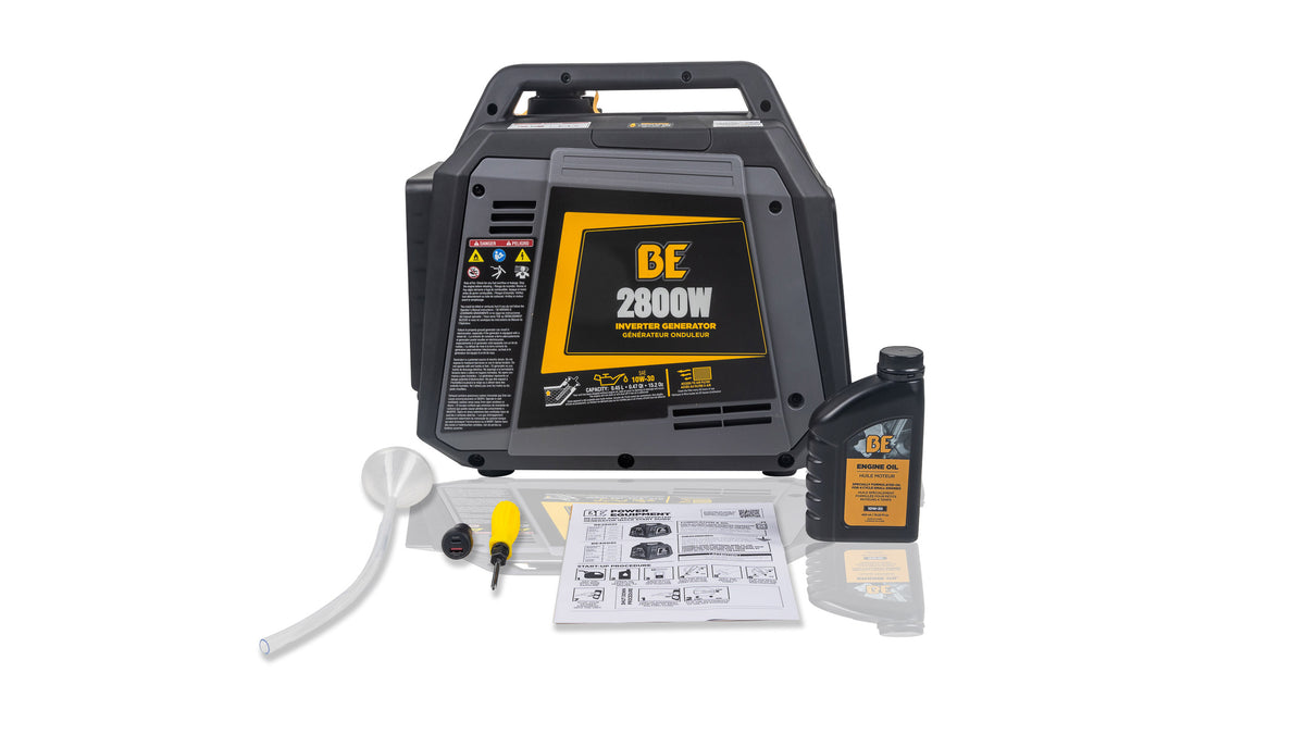 BE Power 2,800 Watt Digital Inverter Generator | 5 yr Engine Warranty | Only 45 lbs can run A/C