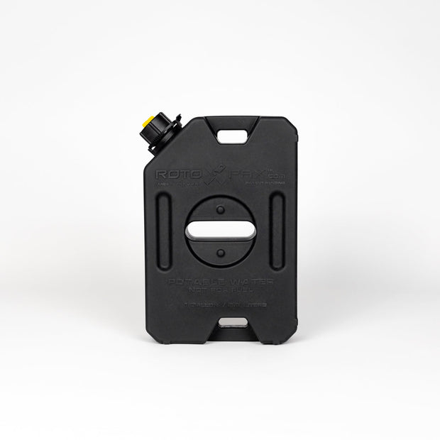 RotoPax portable water container with spout and secure mounting compatibility