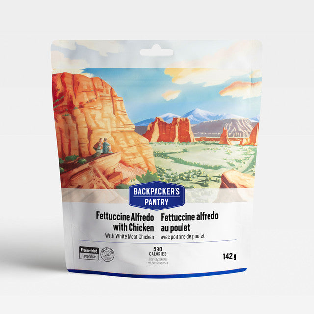 Fettuccini Alfredo with Chicken freeze-dried camping meal package