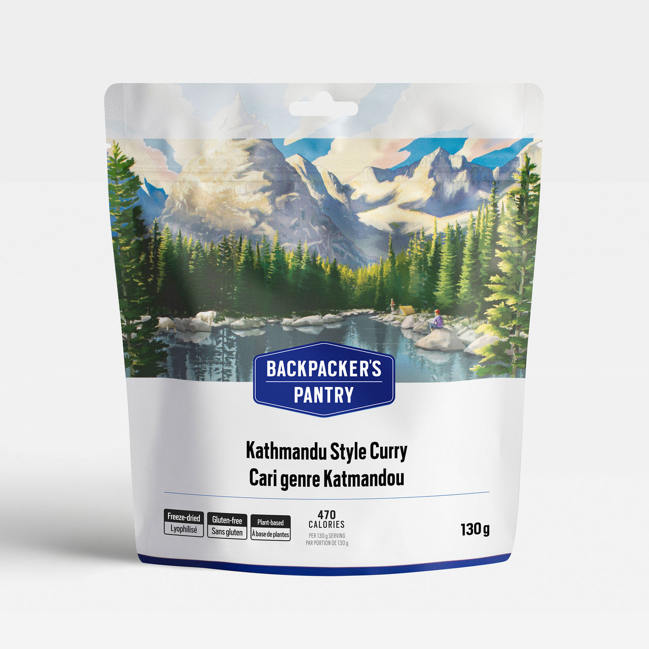 Kathmandu Curry freeze-dried vegetarian camping meal pouch