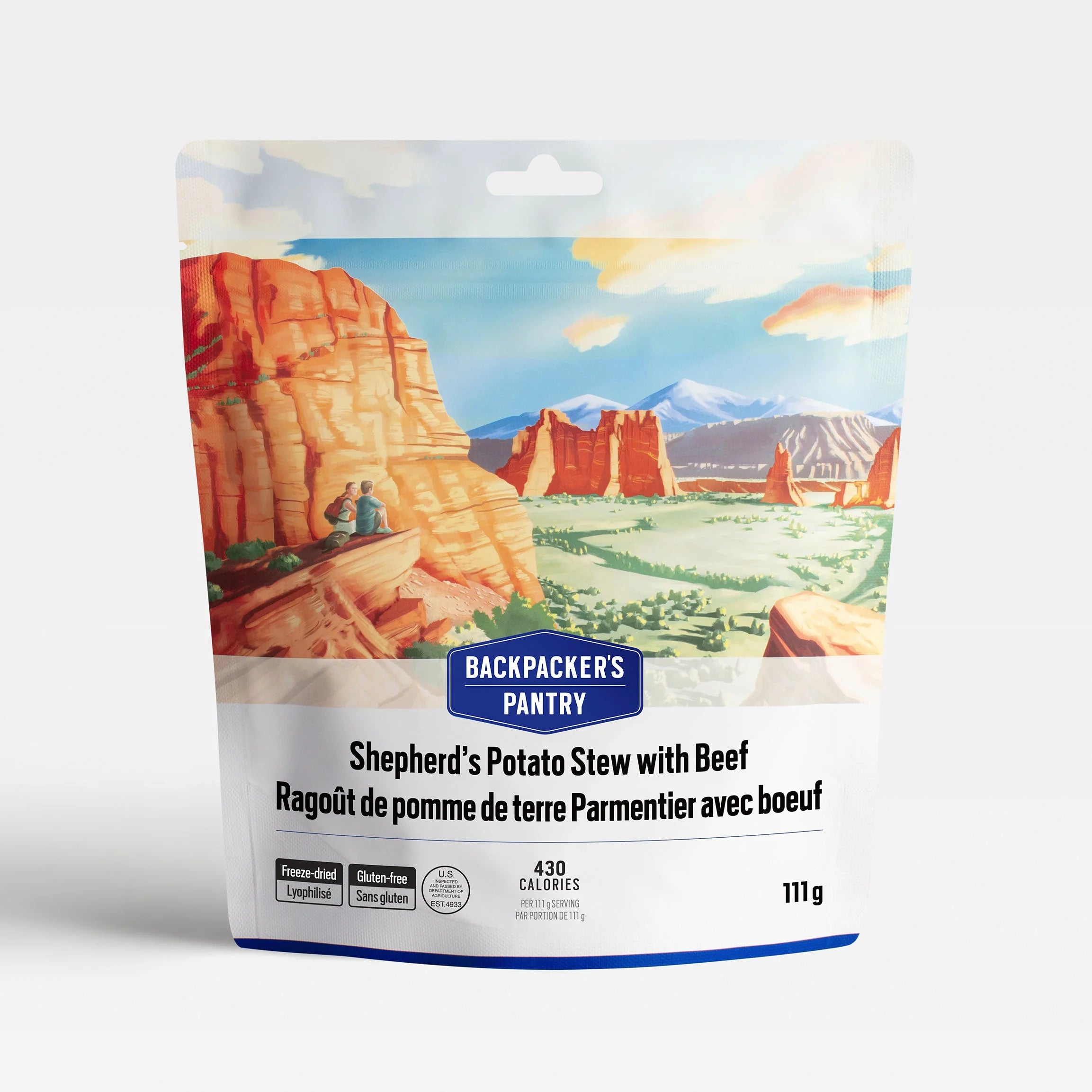 Shepherd's Potato Stew with Beef freeze-dried camping meal pouch