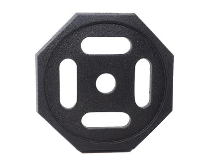 Durable recycled rubber Base by SnapPad for RV leveling blocks, prevents sinkage and movement under plastic stackers or bucket jacks