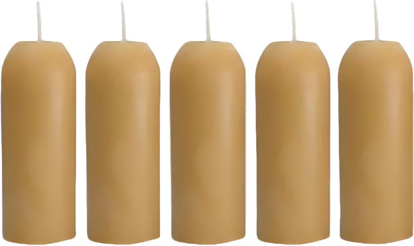 A 100% natural beeswax candle with a cotton wick, designed for longer and cleaner burning, providing up to 12-15 hours of light