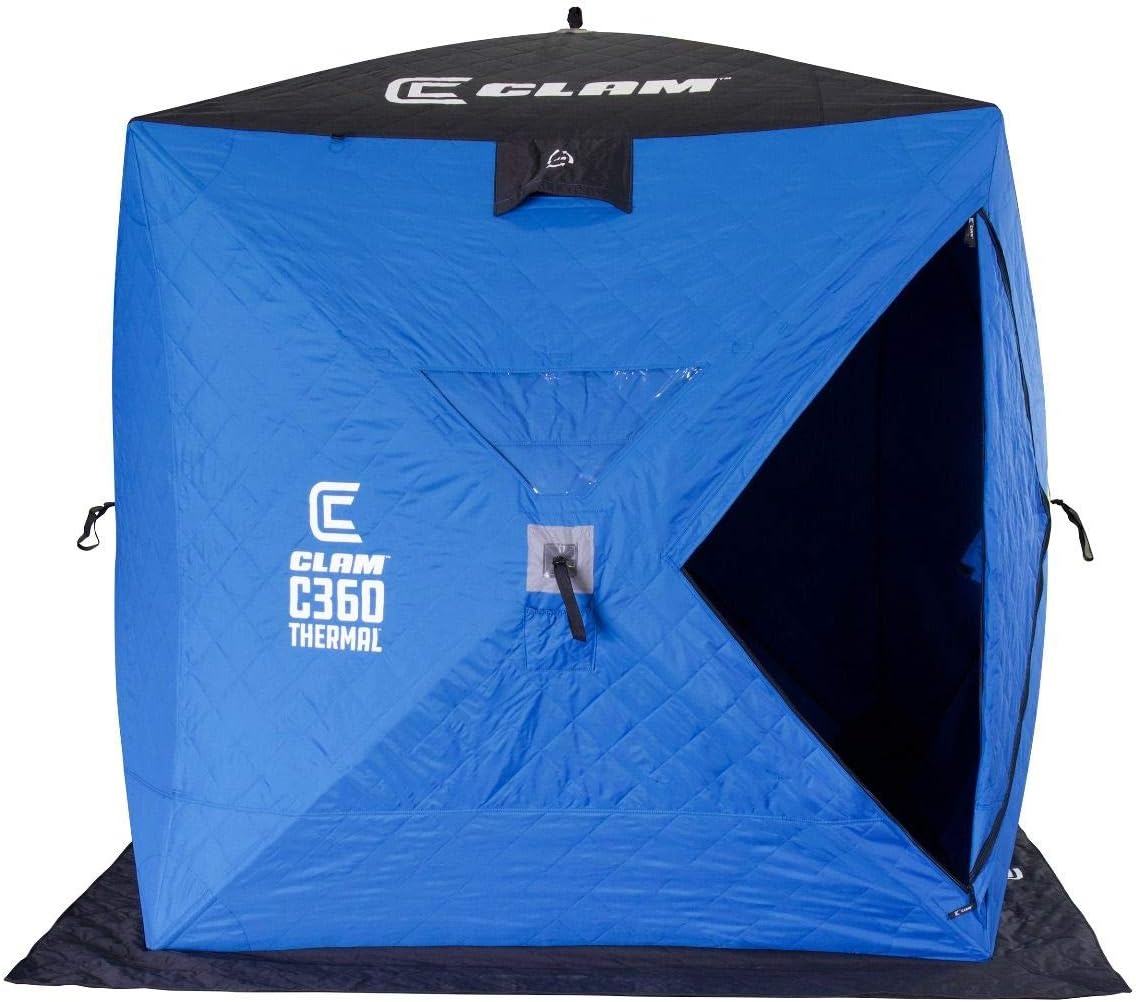 CLAM C-360 Lightweight Portable Pop Up Ice Fishing Thermal Hub/shelter/tent