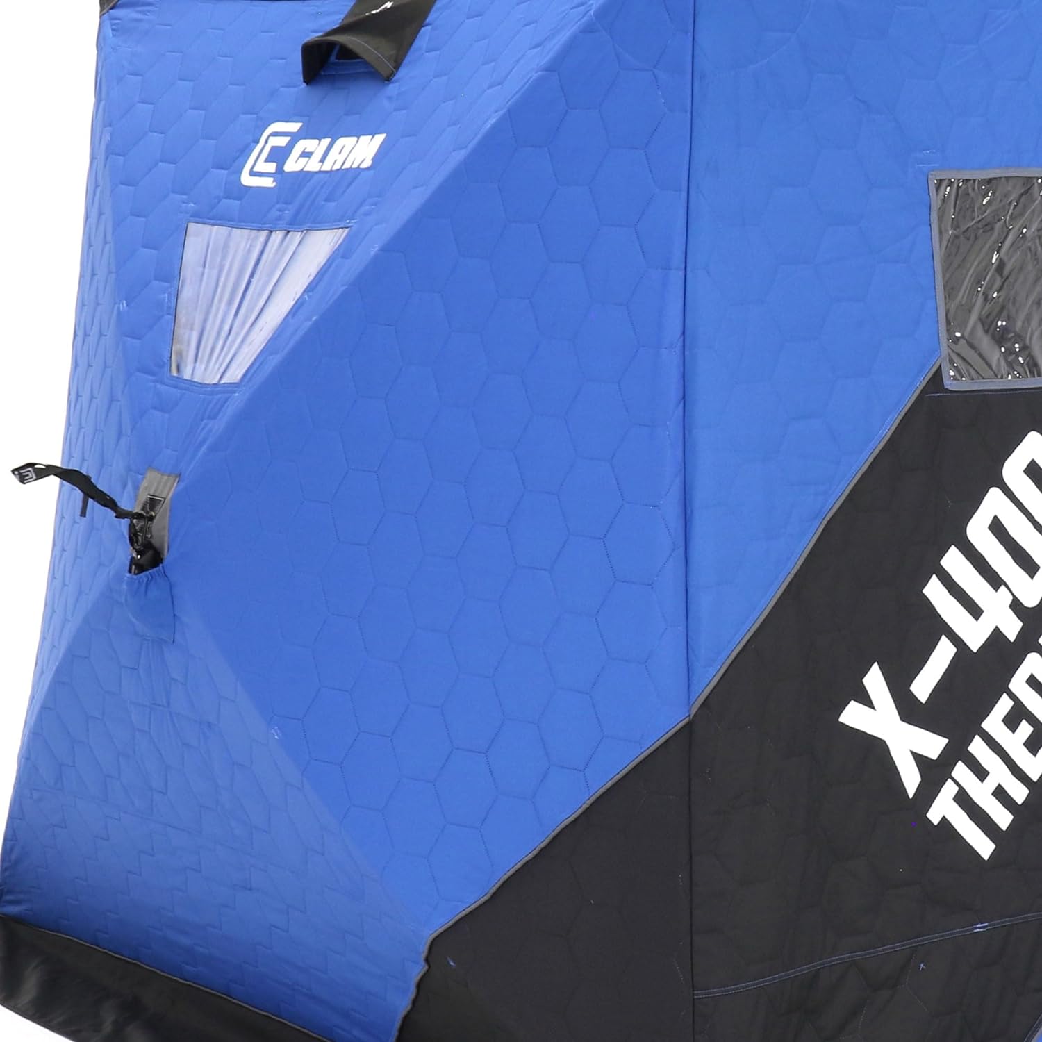 CLAM Portable X-400 4 Person Pop Up Ice Fishing Thermal Hub Shelter Tent-117479